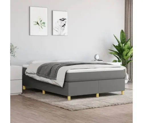 Lovos Rėmas Su Spyruoklėmis, Tamsiai Pilkas, 140X190cm Audinys