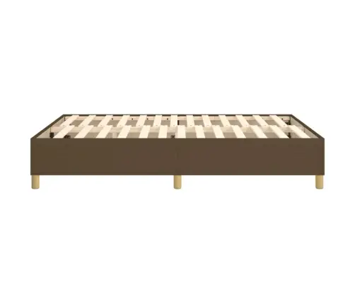 Gulta Bez Matrača, Tumši Brūns, 140X190 Cm, Audums Vidaxl