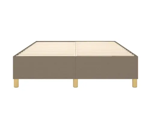 Gulta Bez Matrača, Pelēkbrūns, 140X190 Cm, Audums Vidaxl