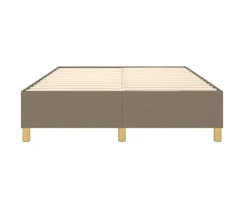 Gulta Bez Matrača, Pelēkbrūns, 140X200 Cm, Audums Vidaxl