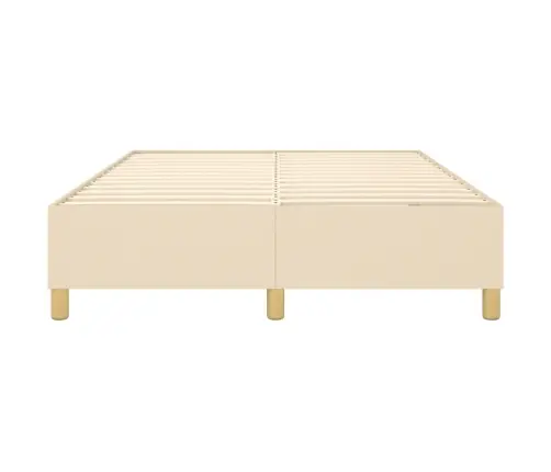 Gulta Bez Matrača, Krēmkrāsas, 140X200 Cm, Audums Vidaxl