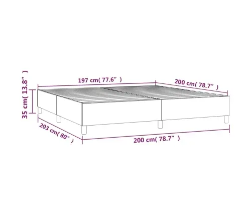 Lovos Rėmas Su Spyruoklėmis, Taupe Spalvos, 200X200cm Audinys