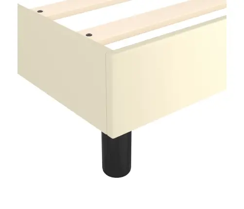 Lovos Rėmas Su Spyruoklėmis, Kreminis, 90X190 cm Dirbtinė Oda