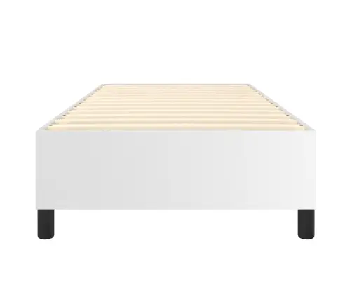 Lovos Rėmas Su Spyruoklėmis, Baltos, 90X200 cm Dirbtinė Oda