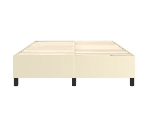 Lovos Rėmas Su Spyruoklėmis, Kreminis, 140X190cm Dirbtinė Oda