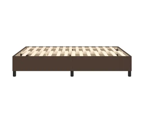 Lovos Rėmas Su Spyruoklėmis, Rudos, 140X190cm Dirbtinė Oda