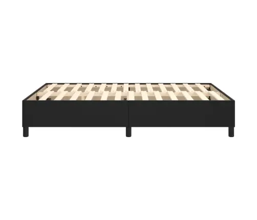 Gultas Rāmis, Melns, 140X200 Cm, Mākslīgā Āda Vidaxl