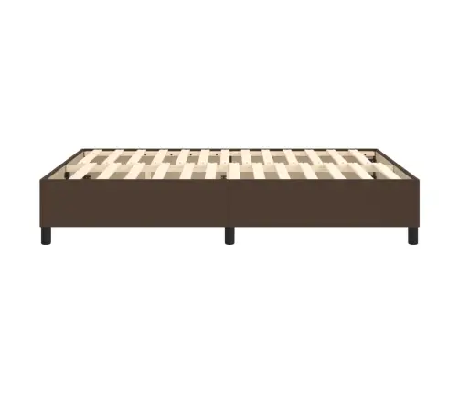 Gultas Rāmis, Brūns, 140X200 Cm, Mākslīgā Āda Vidaxl
