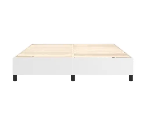 Gultas Rāmis, Balts, 160X200 Cm, Mākslīgā Āda Vidaxl