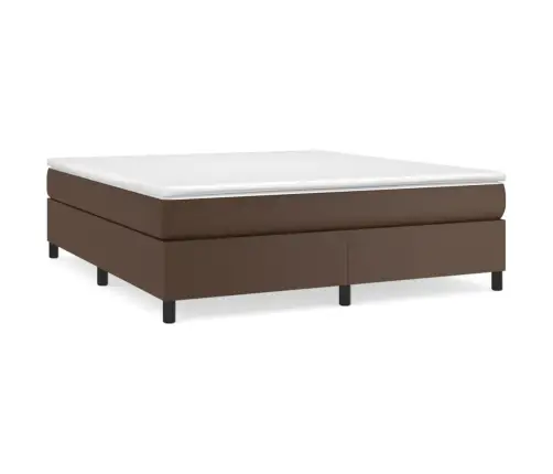 Gultas Rāmis, Brūns, 160X200 Cm, Mākslīgā Āda Vidaxl