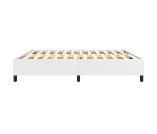 Lovos Rėmas Su Spyruoklėmis, Baltos, 200X200 cm Dirbtinė Oda