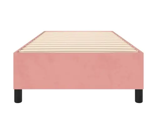 Gultas Rāmis, Rozā Samts, 90X190 Cm Vidaxl