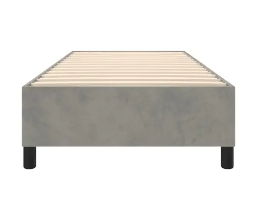 Lovos Rėmas Su Spyruoklėmis, Šviesiai Pilkas, 100X200cm Aksomas