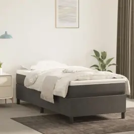 Voodiraam Ilma Madratsita, Tumehall, 100X200 cm Samet