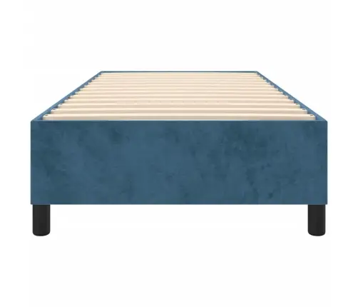 Gultas Rāmis Bez Matrača, Tumši Zils Samts, 100X200 Cm Vidaxl