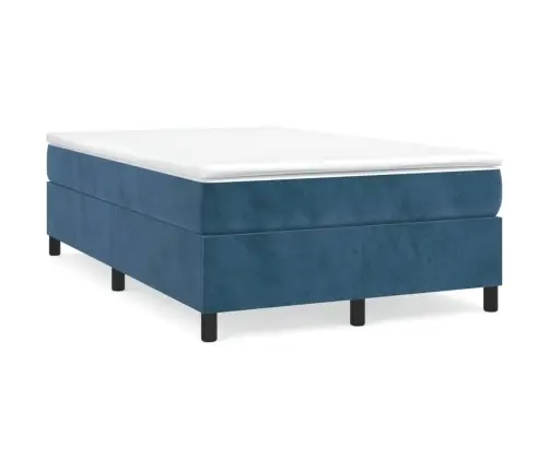 Lovos Rėmas Su Spyruoklėmis Tamsiai Mėlynas 120X200 Cm Aksomas