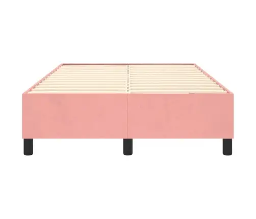 Lovos Rėmas Su Spyruoklėmis, Rožinės Spalvos, 120X200cm Aksomas