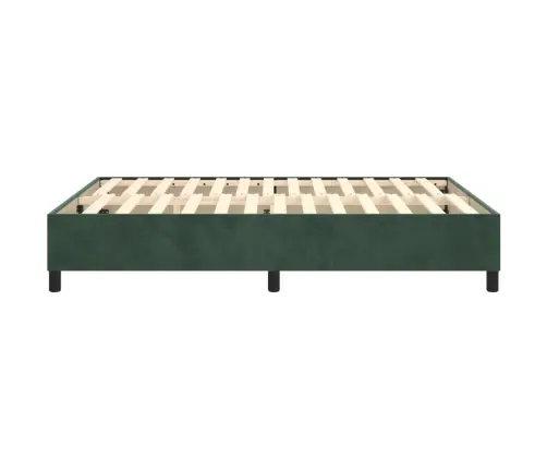Lovos Rėmas Su Spyruoklėmis Tamsiai Žalias 140X190 Cm Aksomas