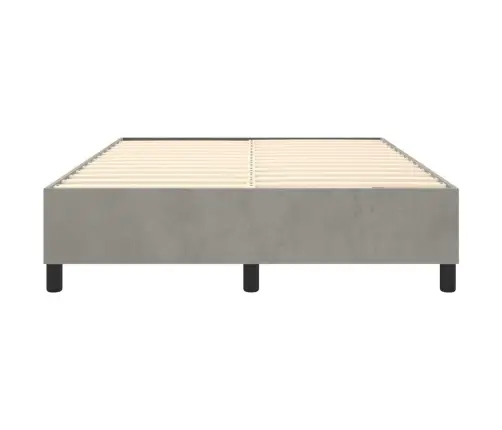 Lovos Rėmas Su Spyruoklėmis, Šviesiai Pilkas, 140X200cm Aksomas