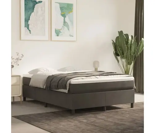 Vedrumadratsi Voodiraam, Tumehall, 140 X 200 cm Samet