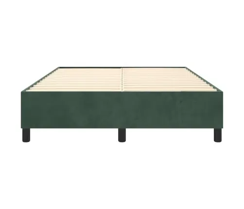 Lovos Rėmas Su Spyruoklėmis Tamsiai Žalias 140X200 Cm Aksomas