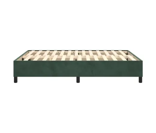 Lovos Rėmas Su Spyruoklėmis Tamsiai Žalias 140X200 Cm Aksomas