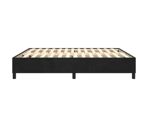 Gulta Bez Matrača, Melns, 160X200 Cm, Samts Vidaxl