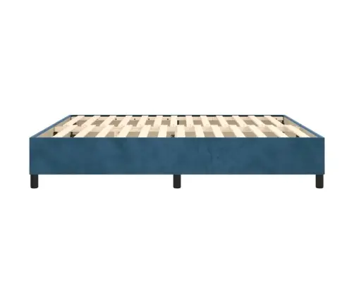 Lovos Rėmas Su Spyruoklėmis Tamsiai Mėlynas 180X200Cm Aksomas