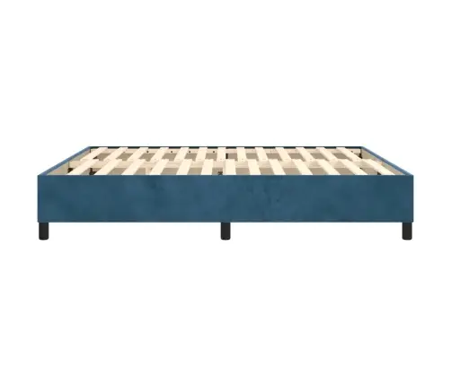 Lovos Rėmas Su Spyruoklėmis Tamsiai Mėlynas 200X200 Cm Aksomas