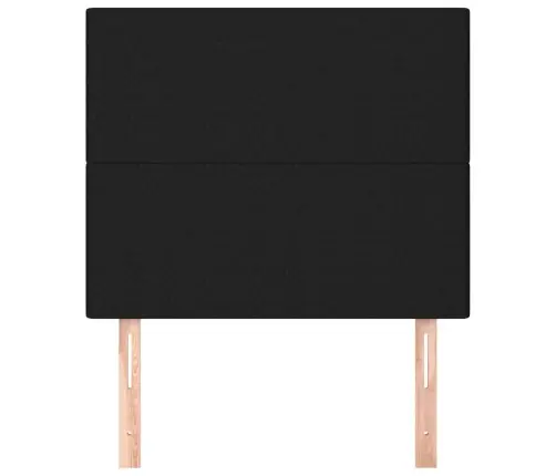 Gultas Galvgaļi, 2 Gab., 80X5X78/88 Cm, Melns Audums Vidaxl