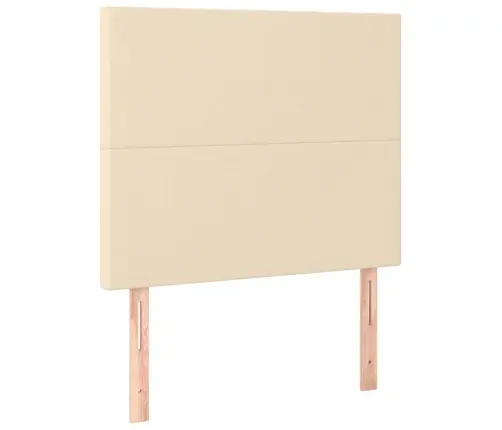 Gultas Galvgaļi, 2 Gab., 80X5X78/88 Cm, Krēmkrāsas Audums Vidaxl