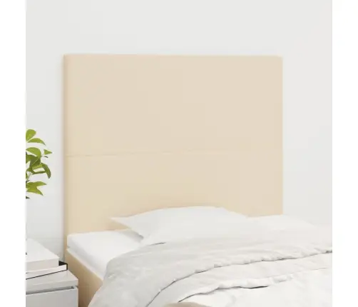 Gultas Galvgaļi, 2 Gab., 90X5X78/88 Cm, Krēmkrāsas Audums Vidaxl