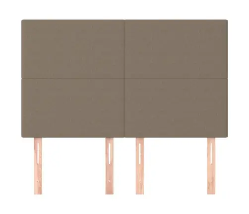 Gultas Galvgaļi, 4 Gab., 72X5X78/88 Cm, Pelēkbrūns Audums Vidaxl