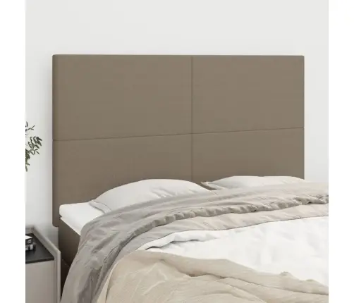 Gultas Galvgaļi, 4 Gab., 72X5X78/88 Cm, Pelēkbrūns Audums Vidaxl