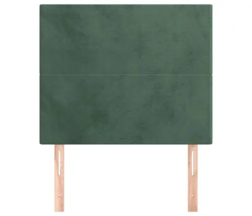 Gultas Galvgaļi, 2 Gab., 90X5X78/88 Cm, Tumši Zaļš Samts Vidaxl