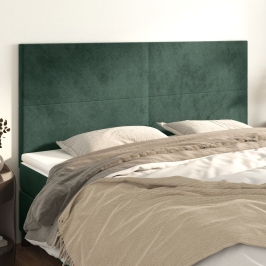 Voodipeatsid 4 Tk, Tumeroheline, 80X5X78/88 cm Samet