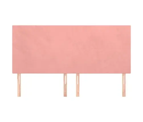 Galvūgalis, Rožinis, 160X5X118/128 cm Aksomas