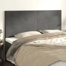 Galvūgalis, Tamsiai Pilkas, 200X5X118/128 cm Aksomas