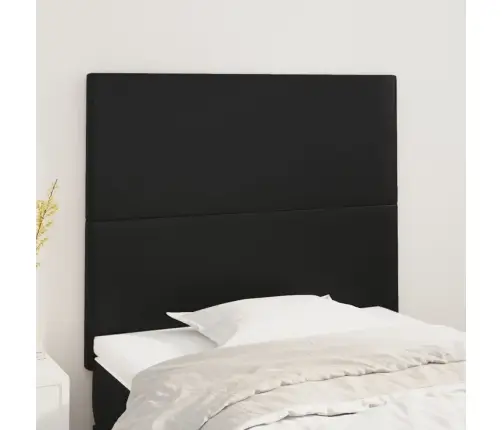 Gultas Galvgaļi, 2 Gab., 80X5X78/88 Cm, Melna Mākslīgā Āda Vidaxl