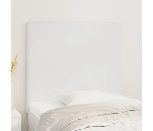 Gultas Galvgaļi, 2 Gab., 80X5X78/88 Cm, Balta Mākslīgā Āda Vidaxl