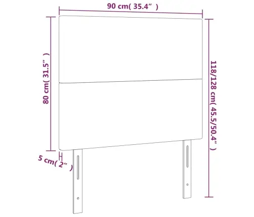 Voodipeatsid 2 Tk, Valge, 90X5X78/88 Cm Kunstnahk