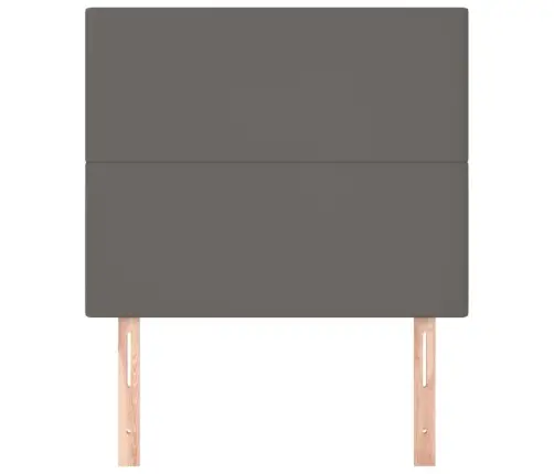 Gultas Galvgaļi, 2 Gab., 90X5X78/88 Cm, Pelēka Mākslīgā Āda Vidaxl