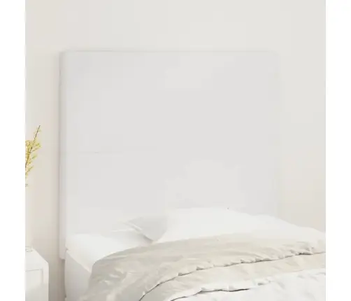 Gultas Galvgaļi, 2 Gab., 100X5X78/88 Cm, Balta Mākslīgā Āda Vidaxl