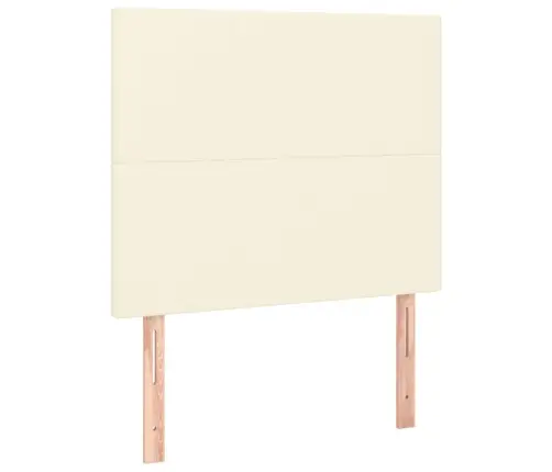 Gultas Galvgaļi, 2 Gab.,100X5X78/88 Cm, Krēmkrāsas Mākslīgā Āda Vidaxl