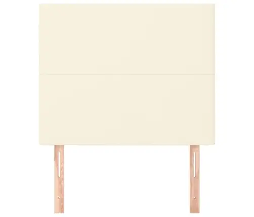 Gultas Galvgaļi, 2 Gab.,100X5X78/88 Cm, Krēmkrāsas Mākslīgā Āda Vidaxl