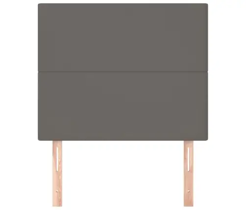 Galvūgalis, Pilkas, 100X5X118/128 cm Dirbtinė Oda