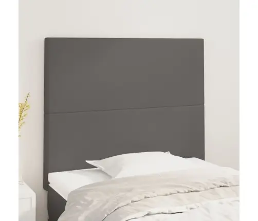 Galvūgalis, Pilkas, 100X5X118/128 cm Dirbtinė Oda