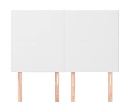 Gultas Galvgaļi, 4 Gab., 72X5X78/88 Cm, Balta Mākslīgā Āda Vidaxl