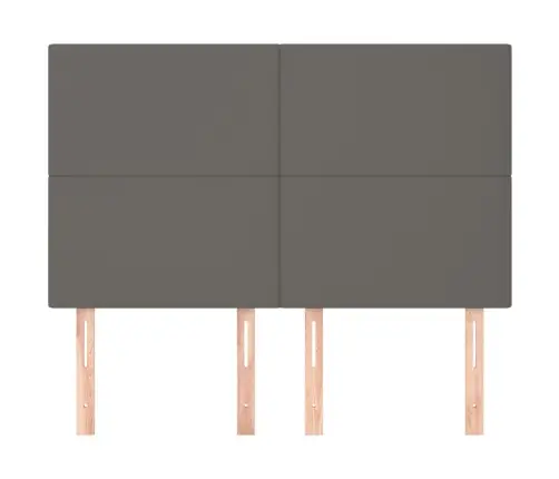 Gultas Galvgaļi, 4 Gab., 72X5X78/88 Cm, Pelēka Mākslīgā Āda Vidaxl