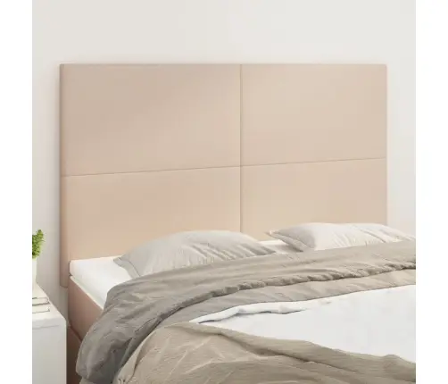 Gultas Galvgaļi, 4 Gab., 72X5X78/88 Cm, Kapučīno Mākslīgā Āda Vidaxl